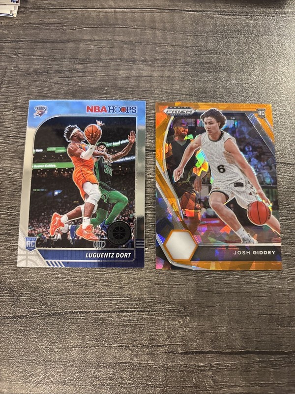 2019-21 Panini Thunder Rookie Lot Of Luguentz Dort/Josh Giddey