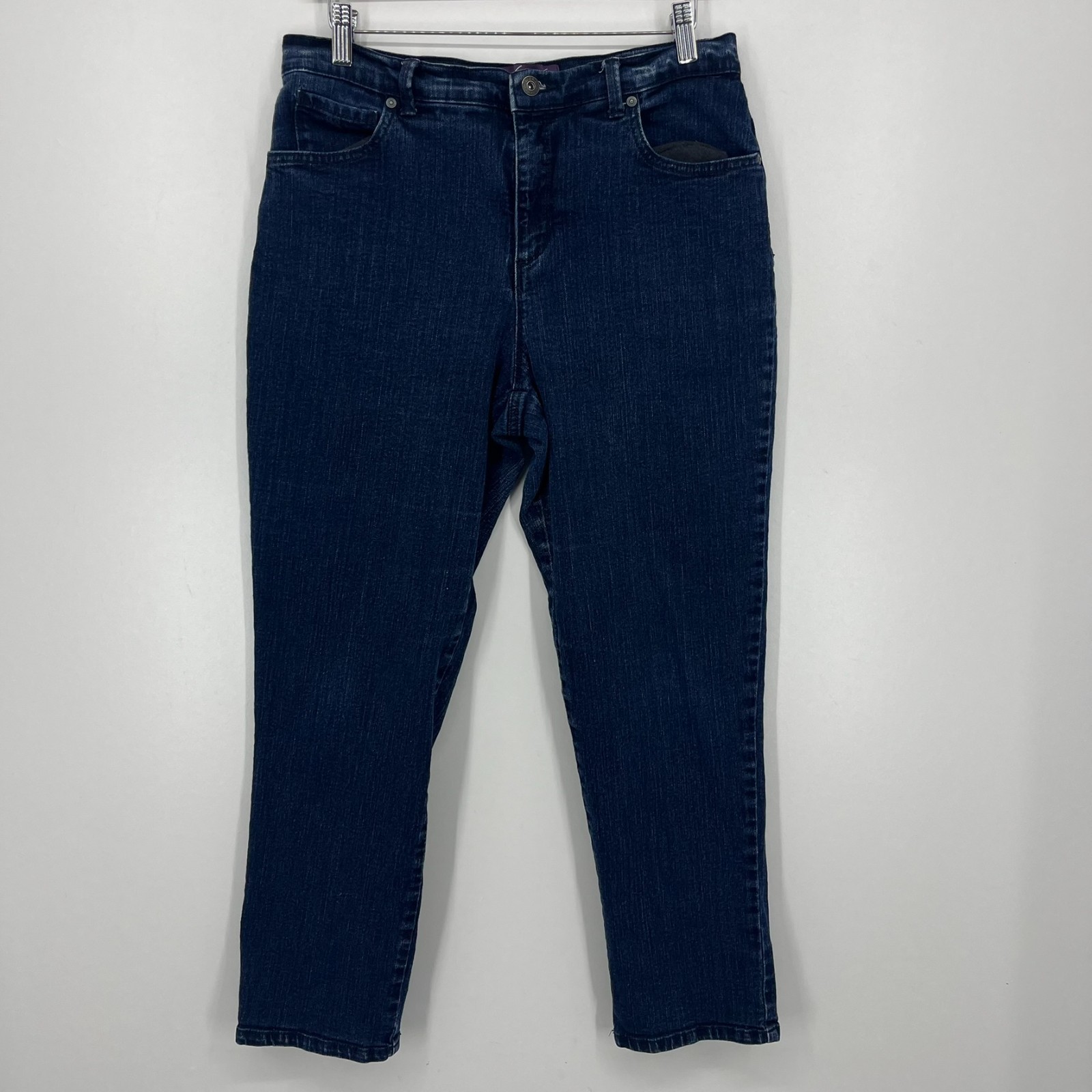 Women's Size 12 Short Blue Amanda High Rise Slim Leg