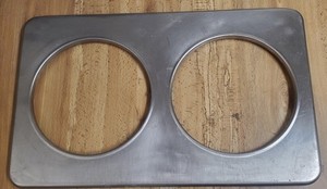 Stainless Steel Insert Adaptor Plate, Two 8-3/8" Holes 21 x 13"