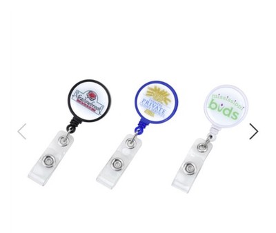 Lot 1880 Wholesale Price ID Badge Holder Reel Retractr Key Belt Clip Round Blue