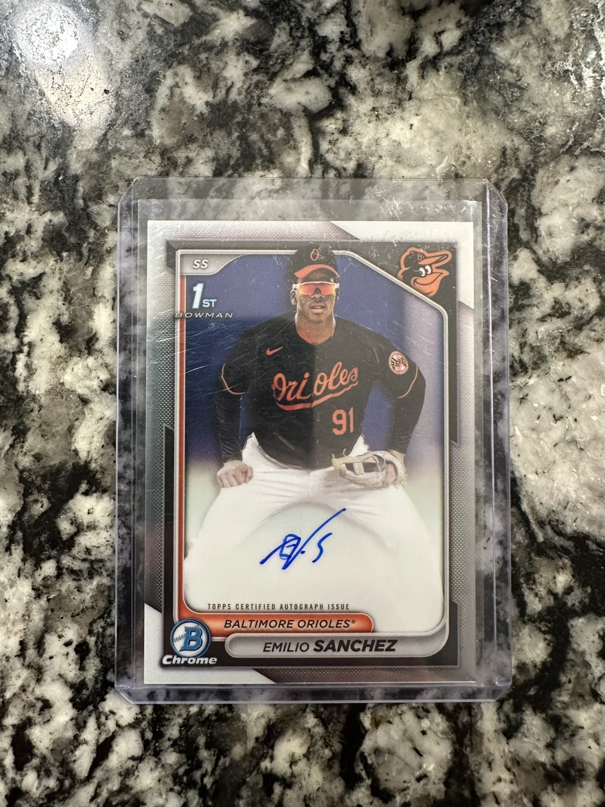 2024 Bowman Chrome Prospect #CPA-ES Emilio Sanchez 1st Auto Orioles - RCO