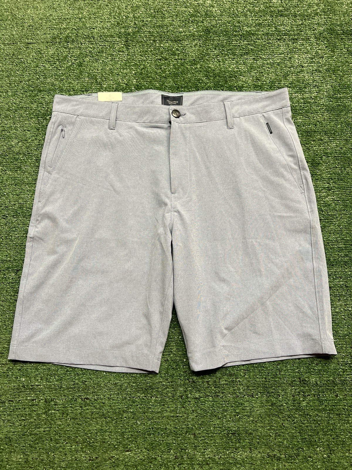 7 Diamonds Men's 38 Powder Blue Performance Hybrid Stretch Short Golf Casual