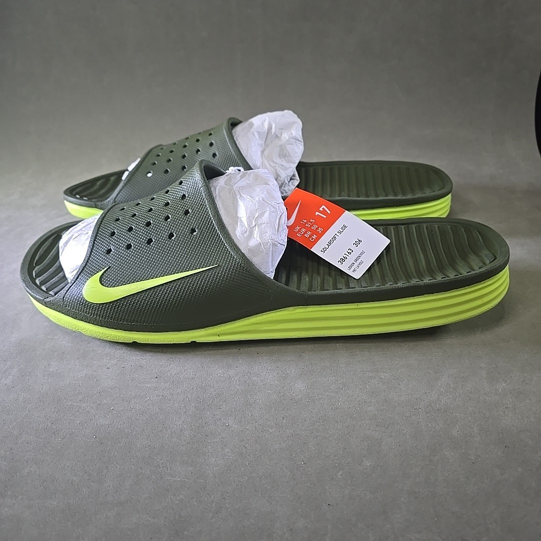 Nike Benassi FCRB サンダル 11 Bristol 29 Nike Benassi Solarsoft Men's Size 17 Slides Sandals Black DS