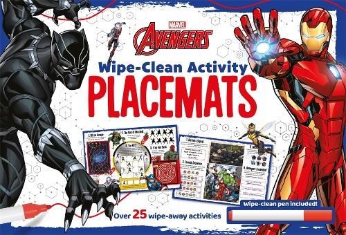 Marvel Avengers: Wipe-clean Activity Placemats ( Inc Pen )