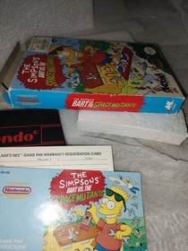 I Simpson Bart vs The Space Mutants NES scatola, manuale, solo inserti - senza gioco.