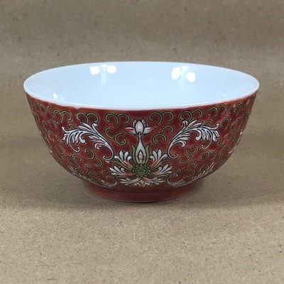 Rot und Rosa Famille Rose Reisschale mit Chrysanthemen Design Made in China