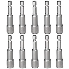 10 Pcs 5/16 Inch Nut Driver 1/4 Inch Hex Shank Quick Change Socket Nut