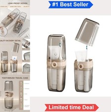 Toothbrush Travel Case Holder with Rinse Cup Large Capacity Portable for