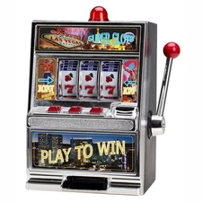 Home Slot Machine Las Vegas Style Casino Coin Bank With Winning Light