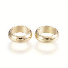 10pcs 304 Stainless Steel Beads Large Hole Beads Rondelle golden 7x2mm Hole: 5mm