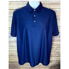 Tommy Bahama Polo Shirt Men  s Medium Island Zone Navy Blue Golf Solid Vented