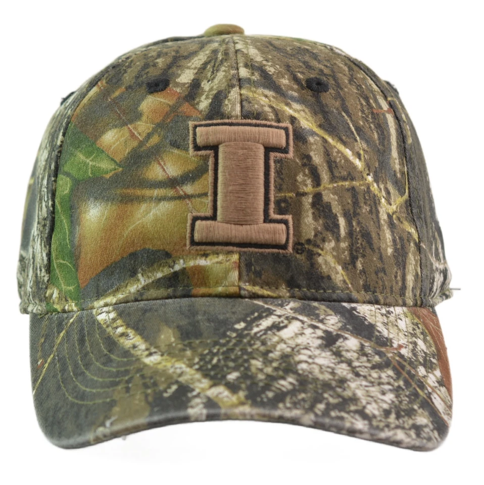 Sombrero Illinois Fighting Illini NCAA Mossy Oak Camuflado Ajuste Flexible - Top of the World Foto 2 de 4