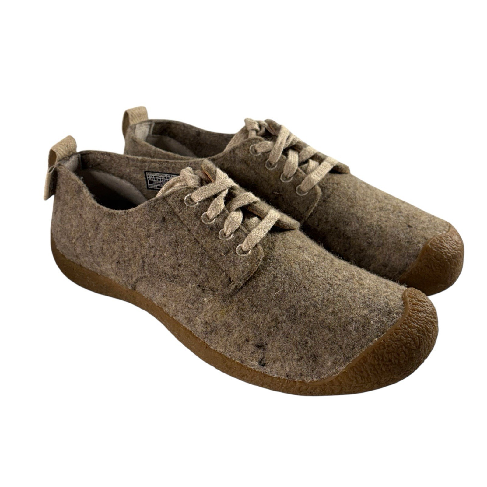 Scarpe KEEN donna 9 taupe Mosey Derby feltro di lana riciclato casual Oxford sneaker