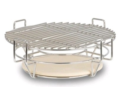 Smokersystem Grillerhöhung Kamado Ø 39 cm 3 Ebenen Grillrost Pizzastein BBQ-Toro