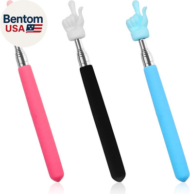 3 Pcs Telescopic Teachers Pointer, Extendable Hand Pointer Finger Pointer Stick,