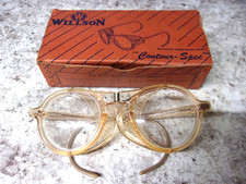 NOS Willson WCS47 Contour-Spec Safety Glasses Lenses 1930's-40's steampunk USA