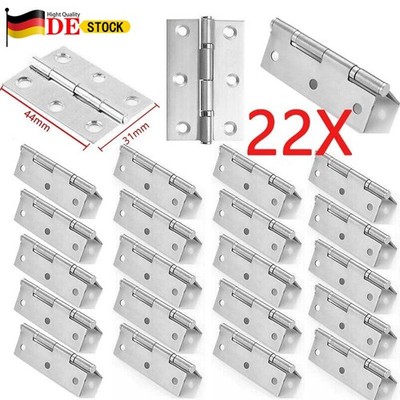 22x Scharniere Edelstahl-Scharniere Tür Möbel Scharnier Schaniere 2''/ 44 * 31mm