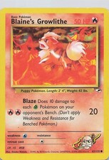 Blaine's Growlithe (62) Unlimited Common Gym Heroes 062/132 MP on eBay