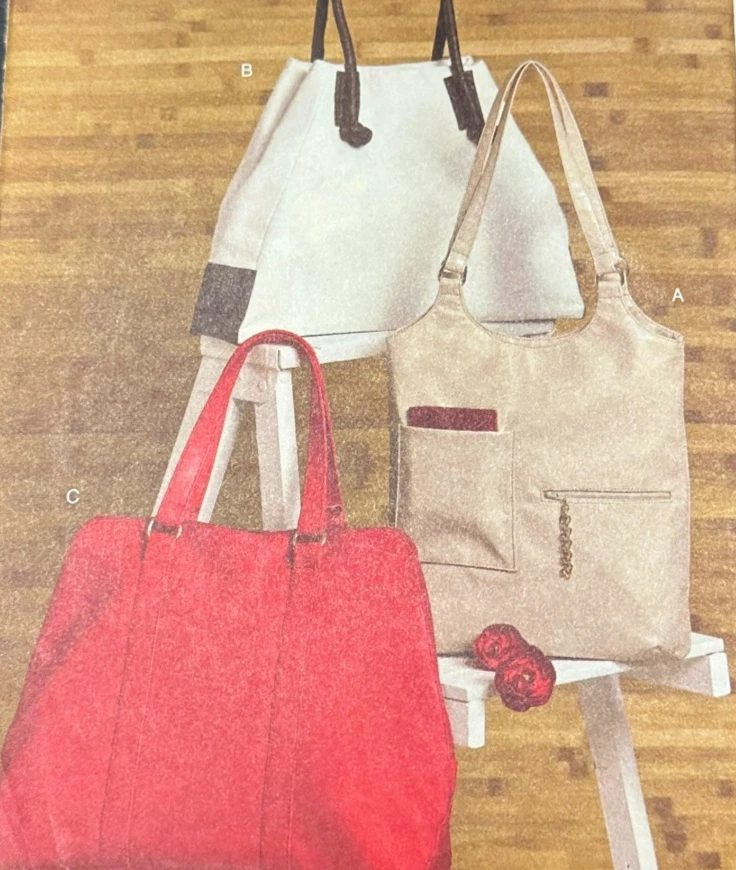 Vogue Accessories 3 Handbags Pattern V8406 - Image 3 of 3