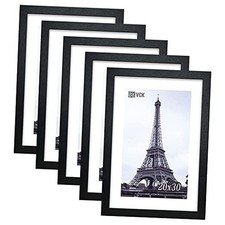 20x30 Inch Poster Frame Wooden with Plexiglass Wall Hanging 20 x 30 Black