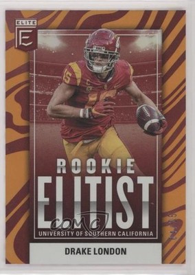 2022 Panini Donruss Elite Rookie Elitist Orange 4/25 Drake London #RE-11 RC 9o3