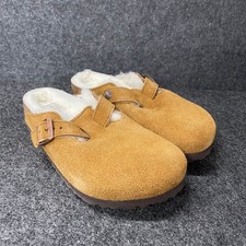 BIRKENSTOCK Boston Shearling Suede Leather Women's Size 7 Mink