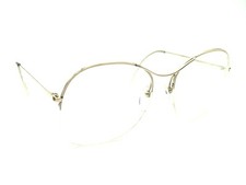 Logo Paris 125 Women's Gold Oversized Half Rim Eyeglasses Frames 55-18 135