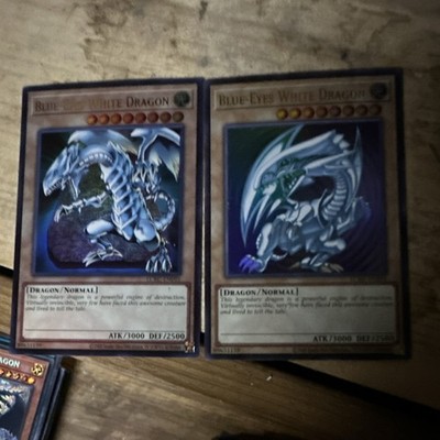 Yu-Gi-Oh! TCG Konami Blue-Eyes White Dragon LOB-001 Foil Unlimited 2-Card Lot