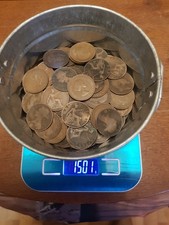 pre decimal uk bronze pennies.