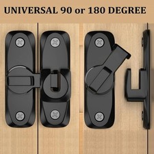 90°/180° Flip Door Lock Zinc Alloy Sliding Door Latch Anti-Theft Gate Bolt