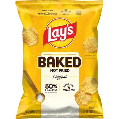 Lay's Baked Potato Chips Original Snacks Crisps 6.25Oz 1 Bag Olive Oil 50% Fat