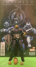 Marvel Legends CAPTAIN AMERICA -  INFINITY WAR THANOS BAF + GREAT COMIC + HEAD