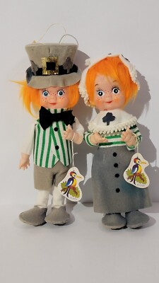 RARE Vintage 60's Herman Pecker & Co Mr. & Mrs. LEPRECHAUN - St