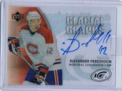 2005-06 Upper Deck Ice Glacial Graphs #GGAP Alex Perezhogin NM-MT Auto Canadiens