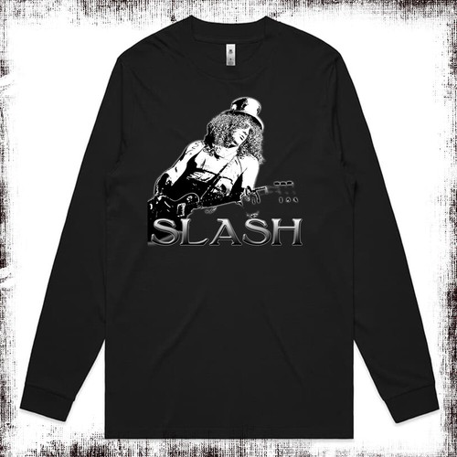Slash Long Sleeve T Shirt XS - 5XL Retro Rock Music Tee - Picture 9 of 13