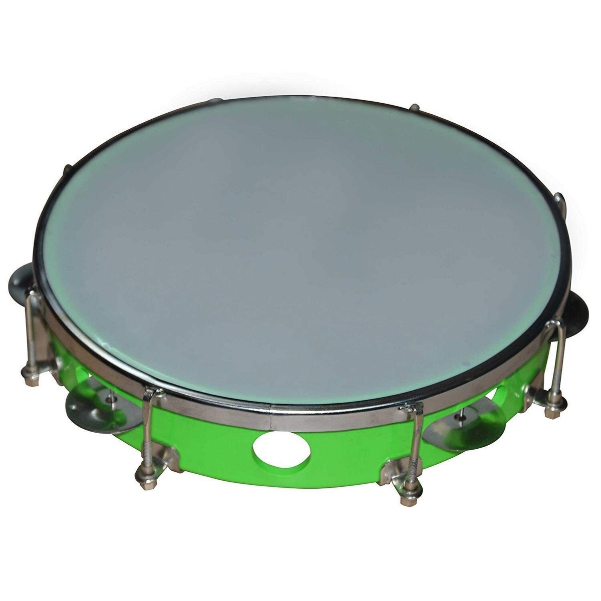 Tambourine Hand Percussion Musical Instrument Multi color (Size 10