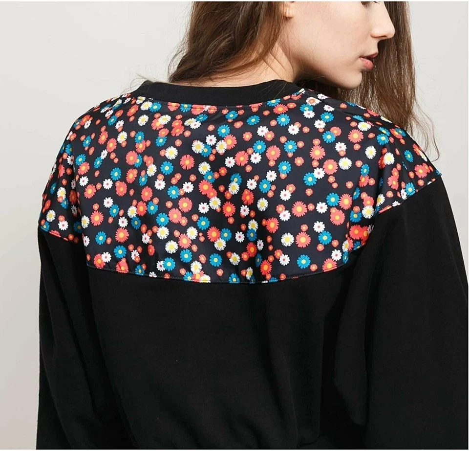 Nike NSW Heritage Crew Fleece Floral Black/White MD - Image 4 of 4