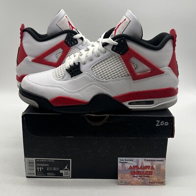 Size 11.5 - Jordan 4 Retro Mid Red Cement White Red Black (DH6927