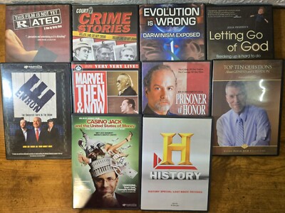 DOCUMENTARY Movie Lot 10 DVD's Various Subjects, All Discs In Really Good Cond.