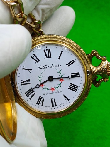 vintage Belle Luisse Pocket watch shock resistant SWISS 1 JEWELS - Picture 2 of 24