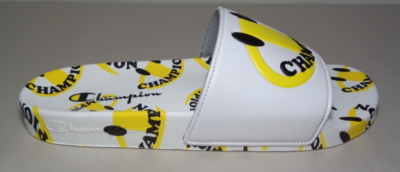Champion Size 11 M IPO SMILE White Yellow Slide Sandals New Men\'s Shoes Champion Size 11 M IPO SMILE White Yellow Slide Sandals New  main image 2