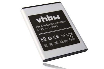 Akku für Samsung Galaxy Ace Duos Fit GT-S5670 Cooper Ace Fame Lite 1100mAh