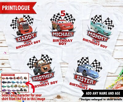 Disney Cars Birthday Shirt, Disney Cars Family Shirt, Cars Shirt