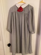 Vintage Women "Robert Too" blk, white, red bow long sleeve  dress. Size 16W