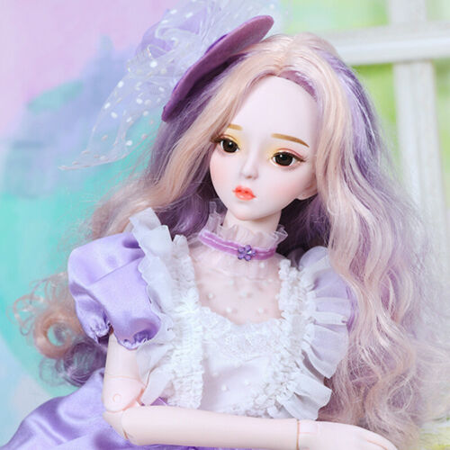 Face Makeup Wigs Shoes Full Set Outfit 60cm 1/3 BJD Girl Doll Clothes 