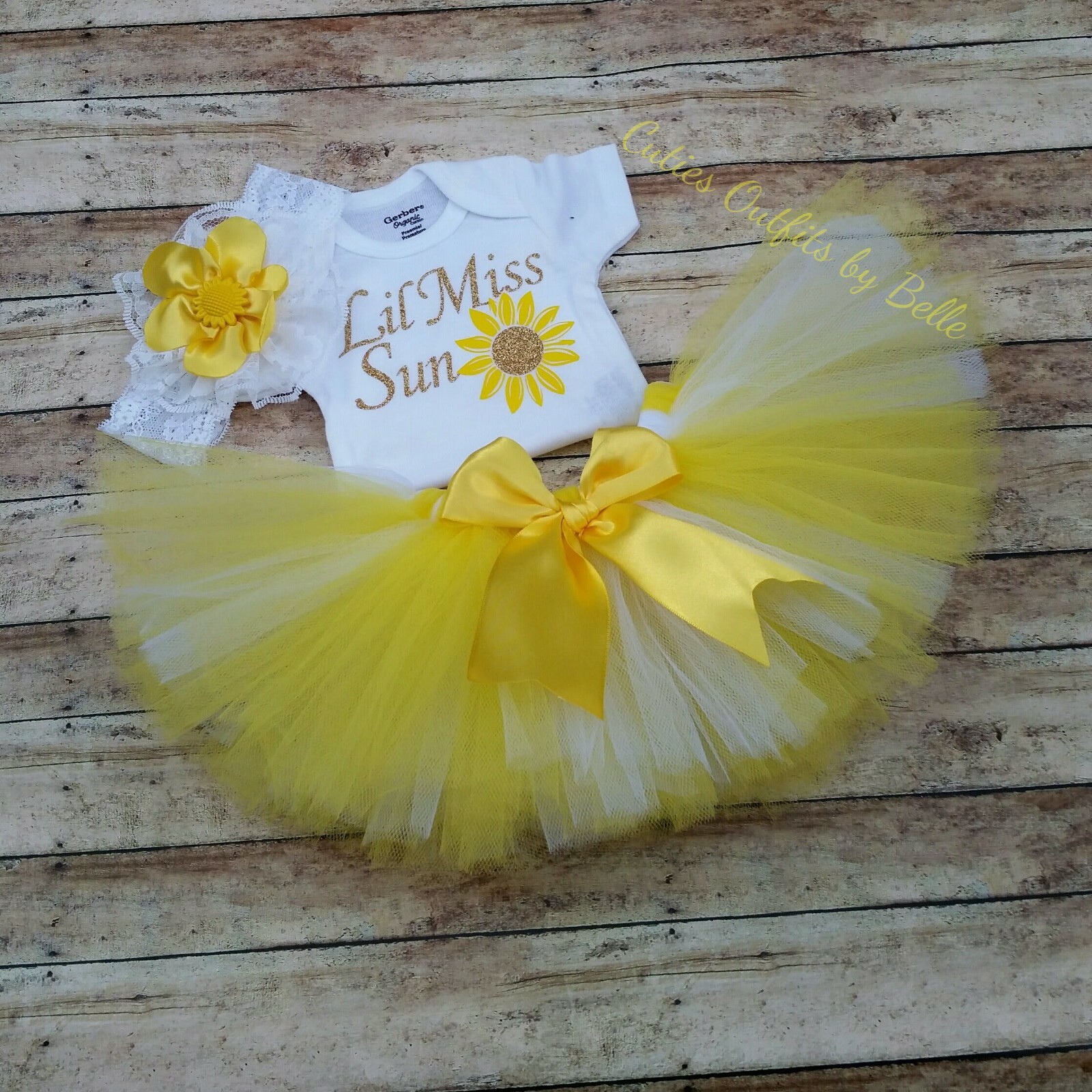Sunflower Tutu Set, Tutus for Babies, Tutu Skirts for Babies