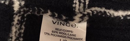 $445 NWT VINCE Striped Wool Blend Coastal/ Off White Cardigan sz XS; sz S - Picture 13 of 13