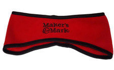 MAKERS MARK RED/BLACK UNISEX BOURBON WISKEY FLEECE EAR WARMER HEADBAND