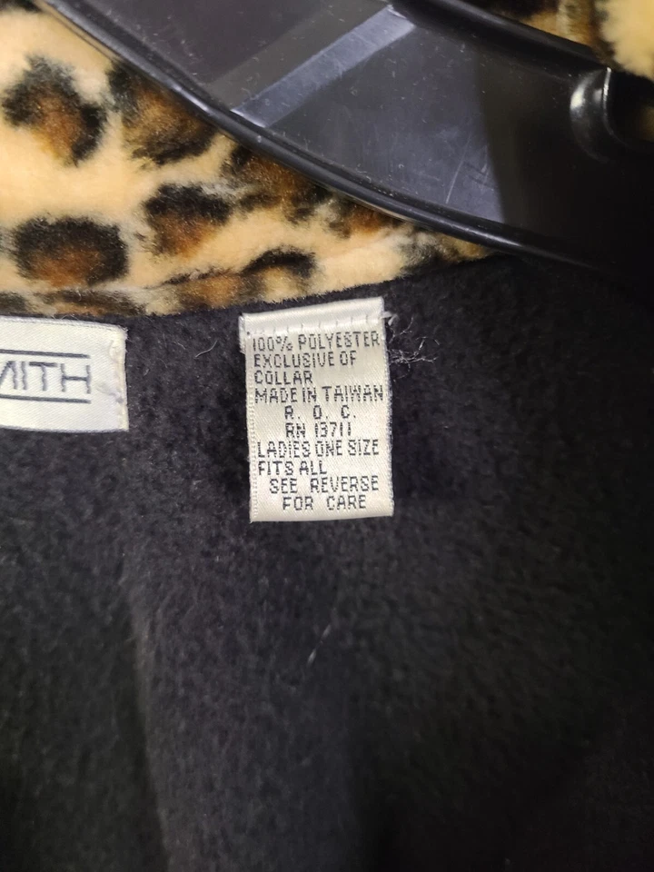 DE COLECCIÓN AMANDA SMITH CAPA IMITACIÓN PIEL LEOPARDO BUFANDA POLAR TALLA ÚNICA Foto 3 de 4