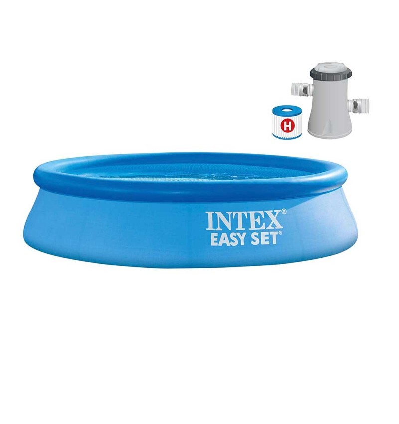 Intex Piscina hinchable easy set con depuradora 28108NP